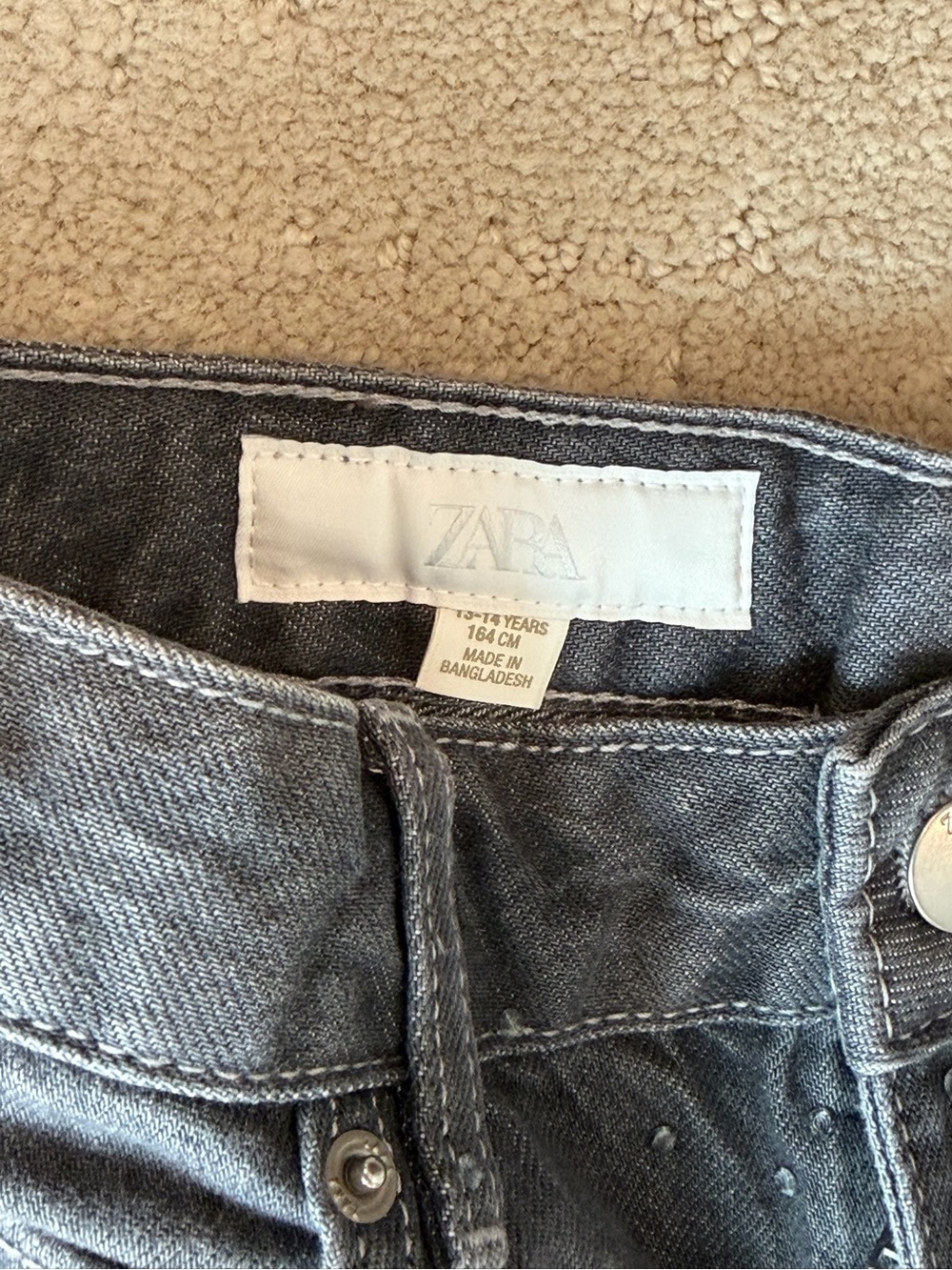 ZARA Gray High-Rise Denim Jeans